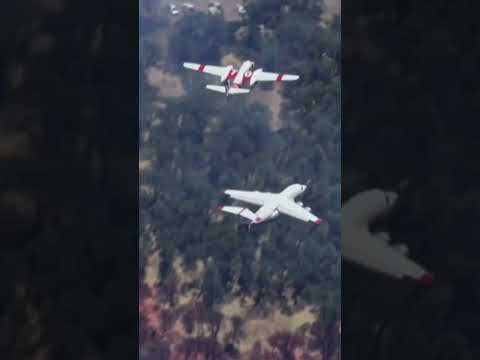 2 planes help fight Mooney Fire in Nevada County
