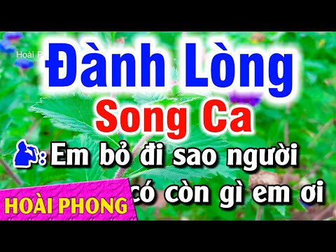 Karaoke Đành Lòng Song Ca Nhạc Sống Phối Mới | Hoài Phong Organ