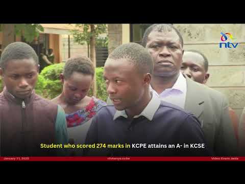 Student who scored 274 marks in KCPE attains an A- in KCSE