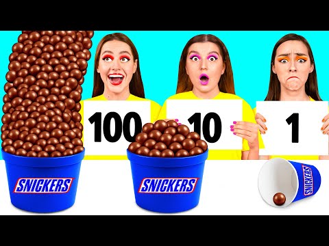 100 Capas de Alimentos Desafío | Batalla de Comida por DaRaDa Challenge