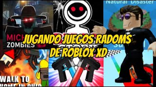 JUGANDO JUEGOS RADOMS EN ROBLOX XD