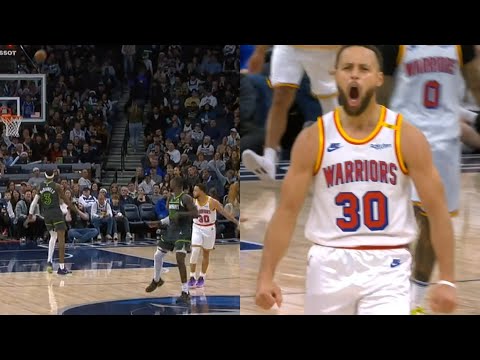 Steph Curry IS CRAZY for look away dagger 3 and scores 13pts in clutch vs Timberwolves