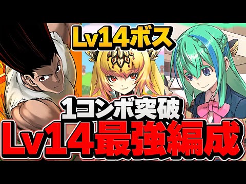 GSノーチラス×ゴン最適性編成！ボスを1コンボ破壊！魔法石14個をゲット！4月クエLV14攻略！【パズドラ】