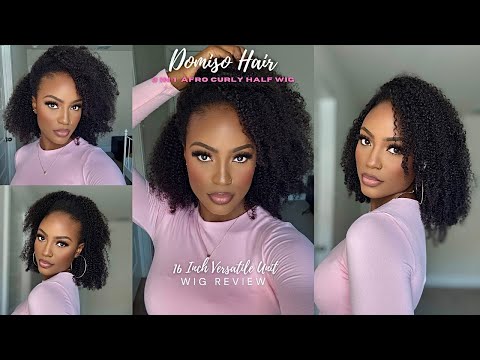 😍AFFORDABLE  AMAZON FLIP OVER WIG|| NATURAL LOOKING 3 IN 1 GLUELESS HALF WIG || DOMISO HAIR