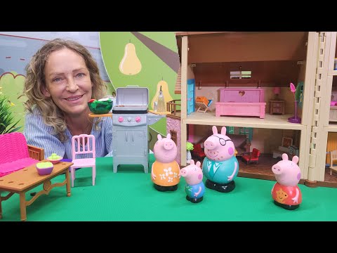 Spielspaß mit Peppa Wutz - Grillparty im neuen Haus von Familie Wutz - Spielzeugvideo mit Ncole