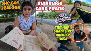 Marriage Card💍 prank on GF💔 | Engagement is fixed with someone else 🤬 (She is crying a lot😭) #z900