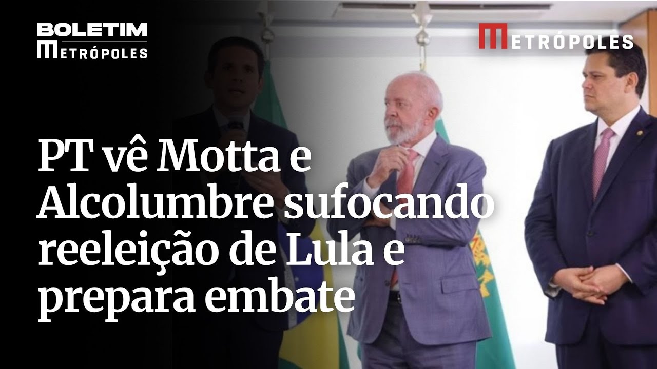 PT vê Alcolumbre e Motta sufocando reeleição de Lula e prepara embate