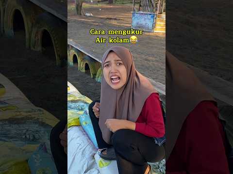 Cara ukur air kolam #kreatif #diy #comedy  #lucu #tips #hiburan  #shortvideo