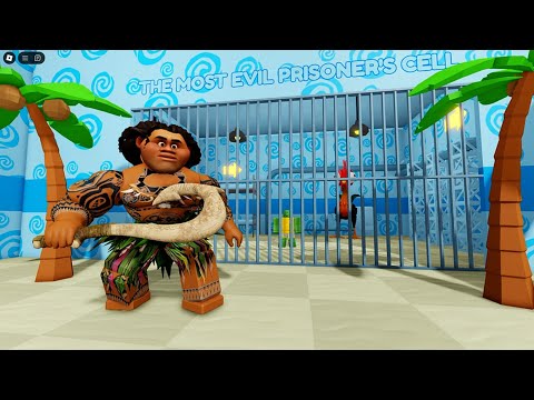 🌺 MOANA 2 PRISON RUN 🌴🥥🌸 #roblox #scaryobby