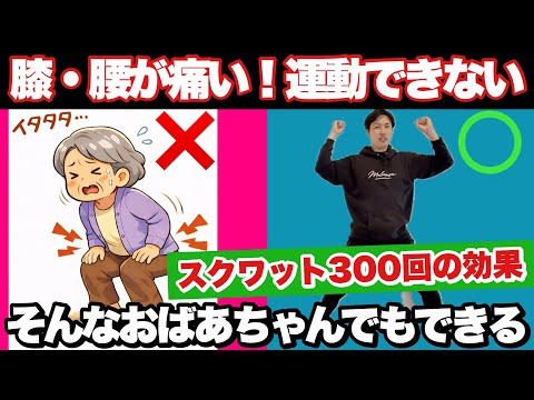 【スクワット100回より痩せる】運動できない人でも簡単！スクワット300回の効果がある『アピスクワット』