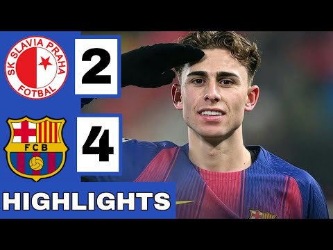 🔴Slavia Praha vs Barcelona(2-4) Extended HIGHLIGHTS | UEFA Champions League
