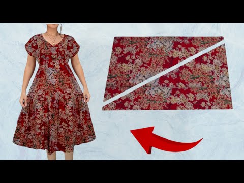 ❣️Very Stylish 🪡 Very Easy No Pattern Beautiful Dresses 🧵 Cut and Sew ✂️ Trends Dresses Idea 💐