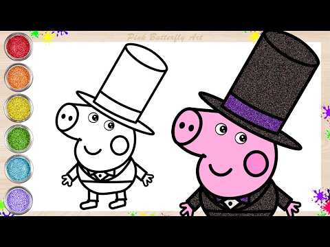 Step by Step Drawing Tutorial for Toddlers | George Pig Peppa Pig   Little  Brother #easydrawing