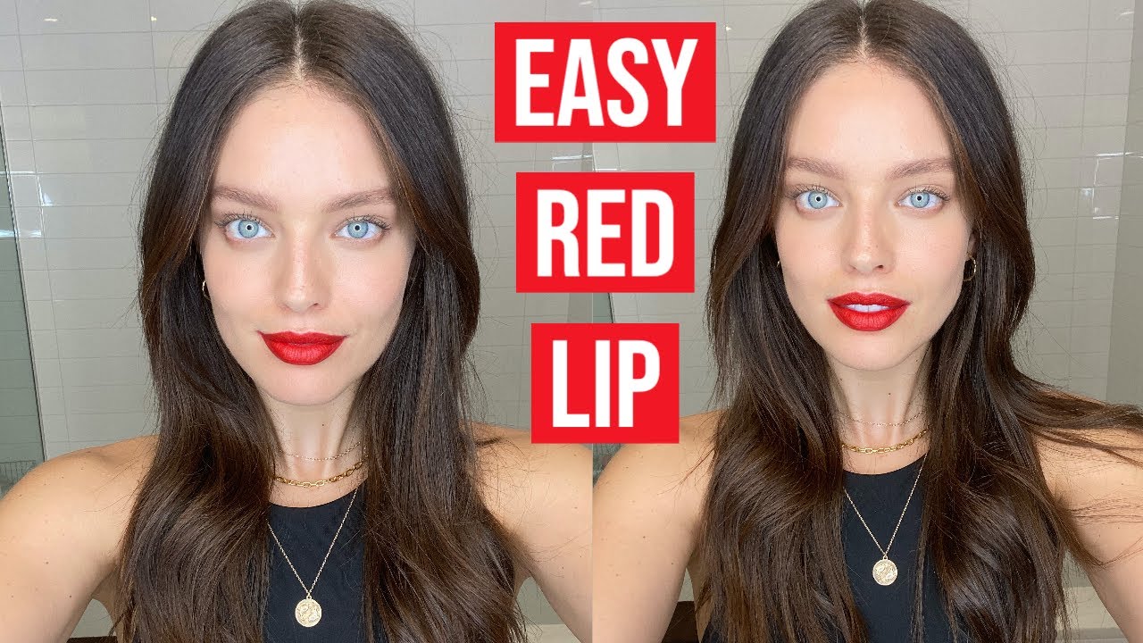 How To Do The Perfect Red Lip - Red Lip Makeup Tutorial Taught By Erin Parsons - Emily DiDonato