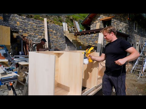 Building Kitchen Cabinets.