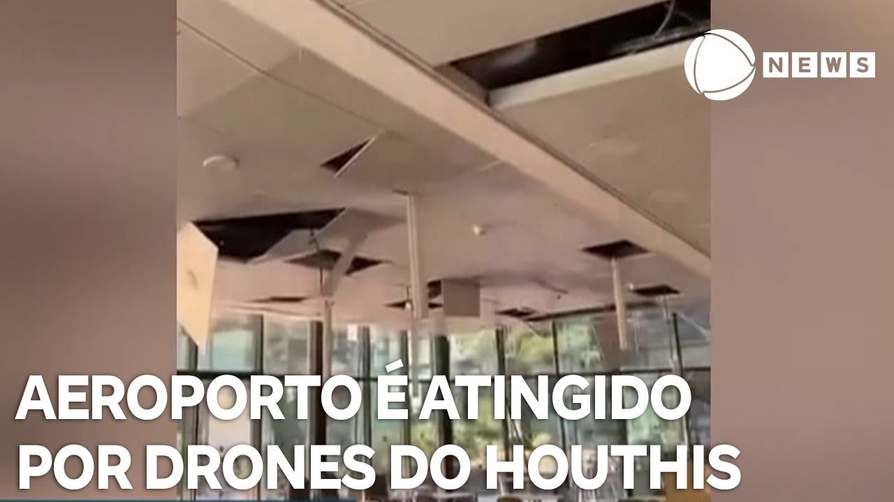 Aeroporto de Israel é atingido por ataque de drones do Houthis