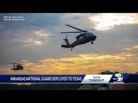 YouTube video thumbnail: Arkansas National Guard Deployed to Texas to Assist in Flooding Response