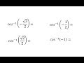 Inverse Cosine Function Concepts