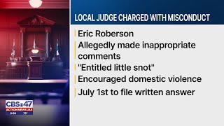 Local judge charged with misconduct
