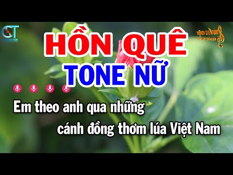 Karaoke Hồn Quê Tone Nữ ( G ) Nhạc Sống Mới | Karaoke Tuấn Kiệt