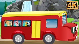 Wheels on the Bus Song, Sing Along with Animated Kids Videos