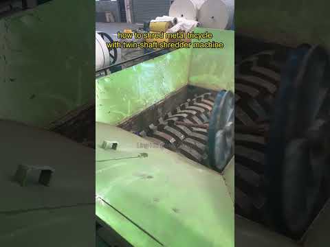 how to shred #metal #tricycle #shredding #shreddermachine #metalshredder #twinshaftshreddermachine
