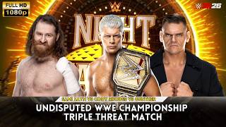 WWE 2K26 | Sami Zayn vs Cody Rhodes vs Gunther - Undisputed WWE Championship Triple Threat Match