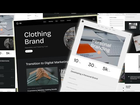 Website Builder for Stylist | Clothing Brand Website Template | MarkM5 Mobirise Theme