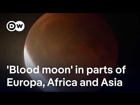 YouTube video thumbnail: "Blood Moon" Mesmerizes Stargazers Across the World During Total Lunar Eclipse