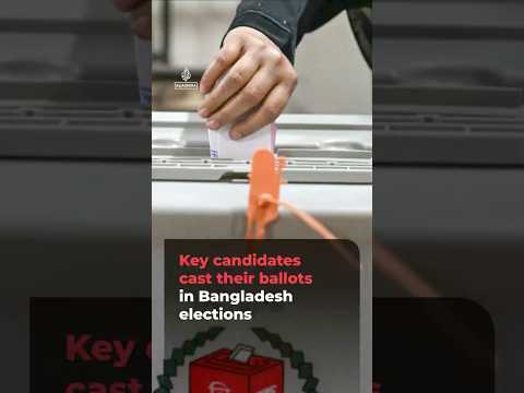 Key candidates cast their ballots in Bangladesh elections | AJ#shorts