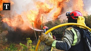 LIVE: Wildfire Rages in Spain's Galicia