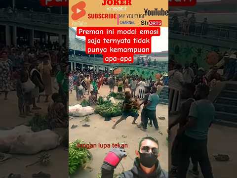 preman pasar berhadapan dengan orang yang bernyali