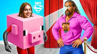 Minecraft in Real Life! How to Become Superhero? Fake Superheroes vs Real Superheroes! Who Will Win?
