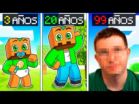 NACIMIENTO a MUERTE de YOUTUBER REALISTA en Minecraft!