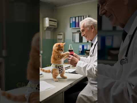 😿The kitten paid a heavy price to get pork trotters for its sick papa.🐖😭#catlovers #funnycats #cat