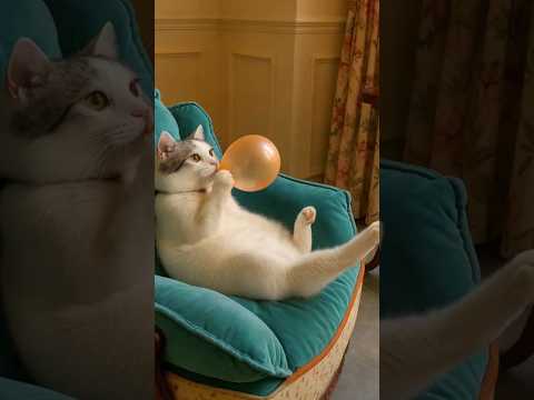 "Just a Cat Vibing With a Balloon 😺"#cat #cats #cute #anime #viral #funny #catshorts #shorts#youtube