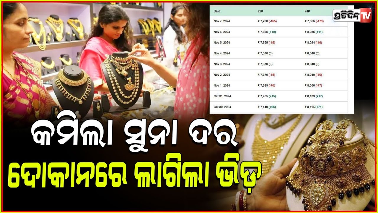 କମିଲା ୨୪ କ୍ୟାରେଟ ସୁନା ଦାମ୍, ଏବେ ବୋହି ନେଇଯାନ୍ତୁ ଘରକୁ! price of 24 carat gold has decreased, Big Drop.