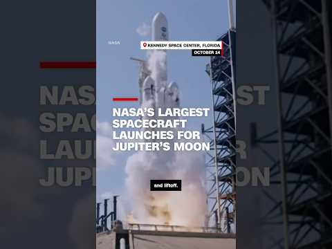 NASA's largest spacecraft launches for Jupiter's moon
