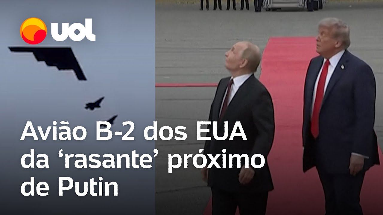 Avião B 2 sobrevoa base militar americana e chama atenção de Putin veja vídeo