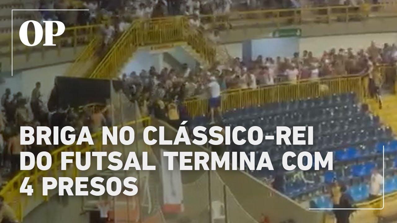 Briga no Clássico-Rei do futsal termina com 4 presos e apreensões