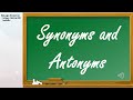 Synonyms and Antonyms Practice