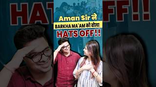 Aman Sir Salute🫡 to Barkha Mam #shorts #amansir #barkhamam #ssclab