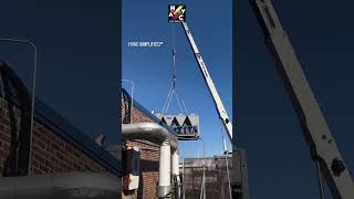 Lifting More Than Equipment — Lifting Engineering Excellence ❄️🏗️ #hvac