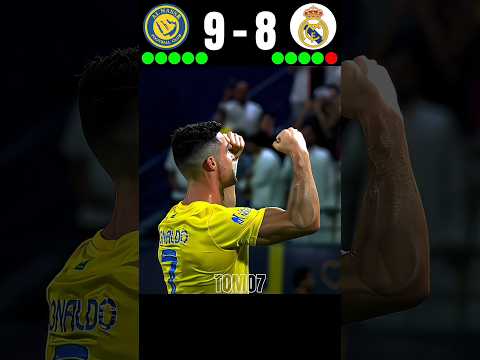 Al-Nassr vs Real Madrid || PENALTY SHOOTOUT ||🤯🔥 IMAGINARY MATCH 2027 ||🥶 #football #shorts #cr7