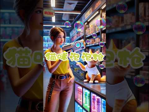 Hard-working Xiao Mao bought cool bubble guns through hard work, and was no longer ridiculed by his