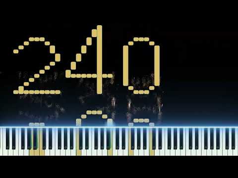 Numbers from 200 to 300 on Piano - Dark MIDI