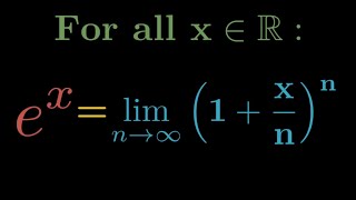 Rigorous Proof lim(1 + x/n)^n Equals e^x for All Real x.