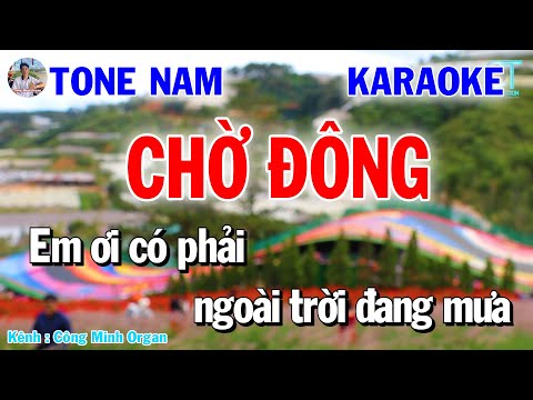 Karaoke Chờ Đông Tone Nam (A#) Nhạc Sống 2025