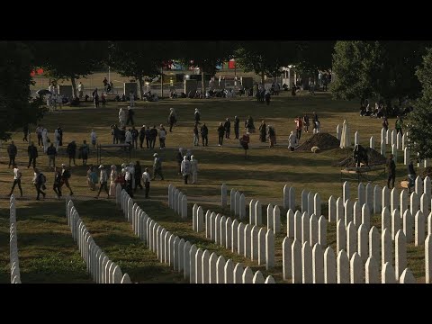 People arrive at Srebrenica memorial for 30th anniversary commemorations | AFP