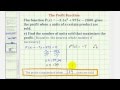 Profit Analysis and Quadratic Functions